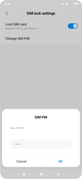 Key in a new four-digit PIN and press OK.