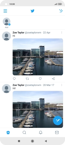 Press the new tweet icon.