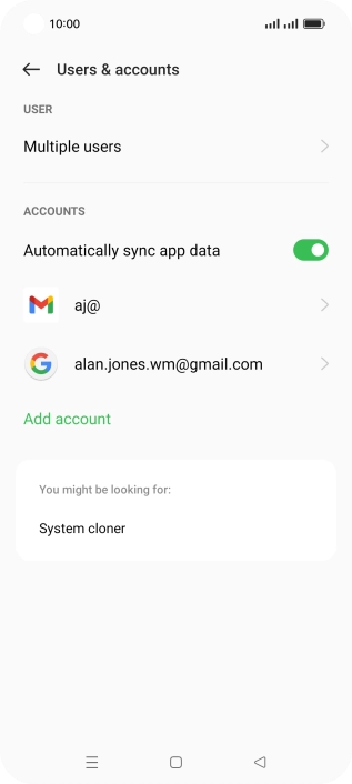 Press the indicator next to 