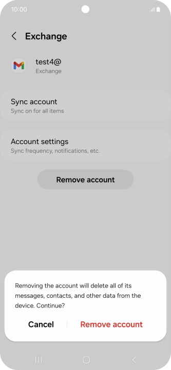 Press Remove account.