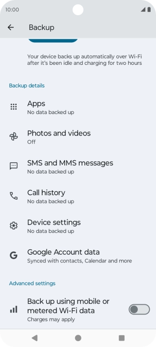 Press the indicator next to 