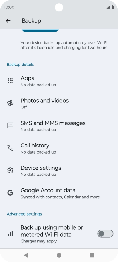 Press the indicator next to 