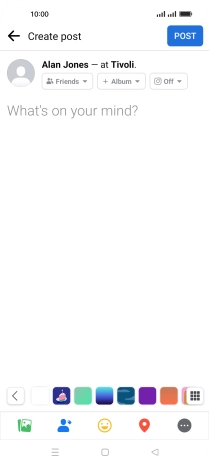 Press the text input field.