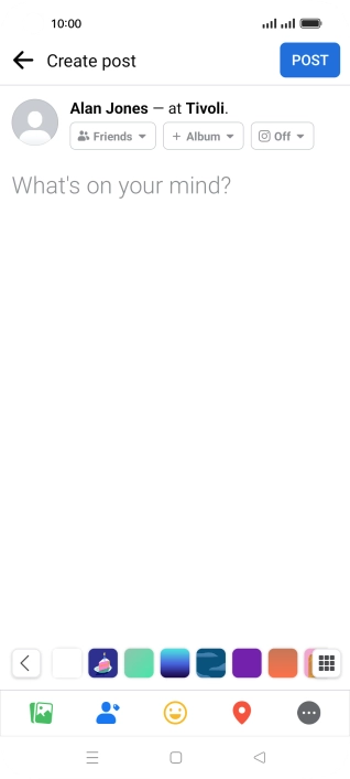 Press the text input field.