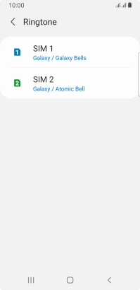Press the required SIM.