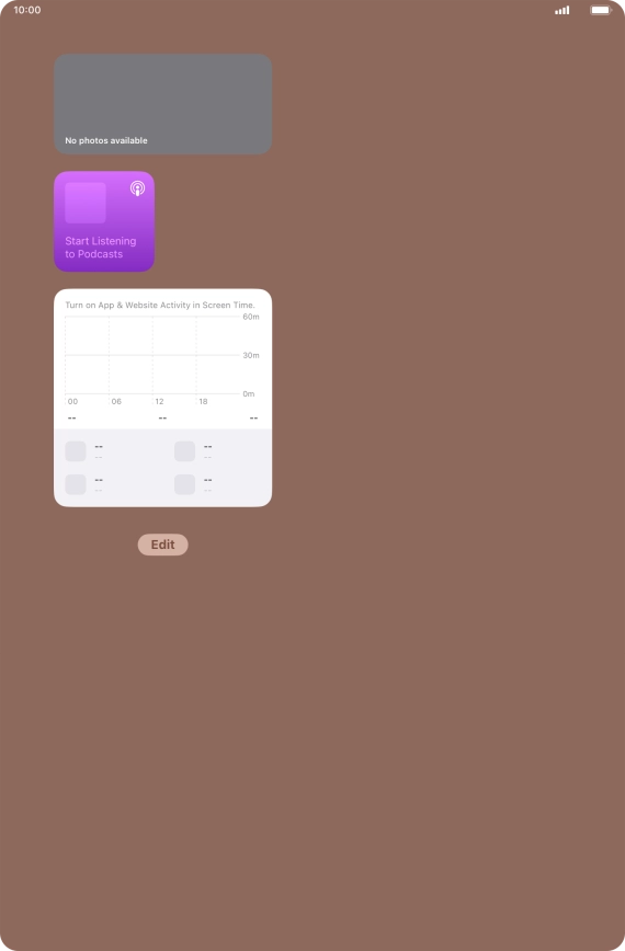 Press and hold the required Widget Stack.