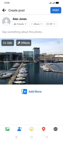 Press the text input field and key in the required text.