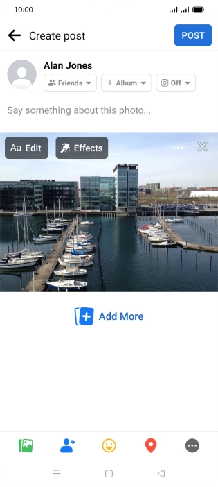 Press the text input field and key in the required text.