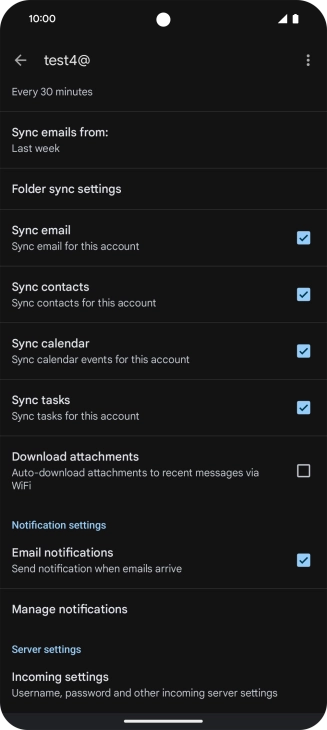 Press the field next to 