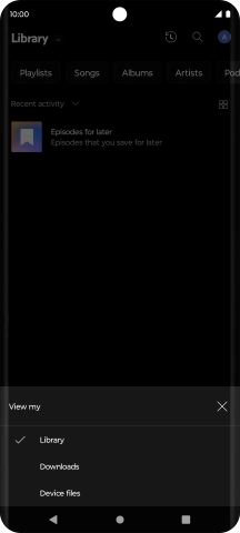 Press the required category and go to the required audio file.
