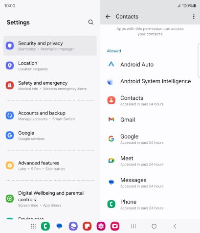Press the required app.