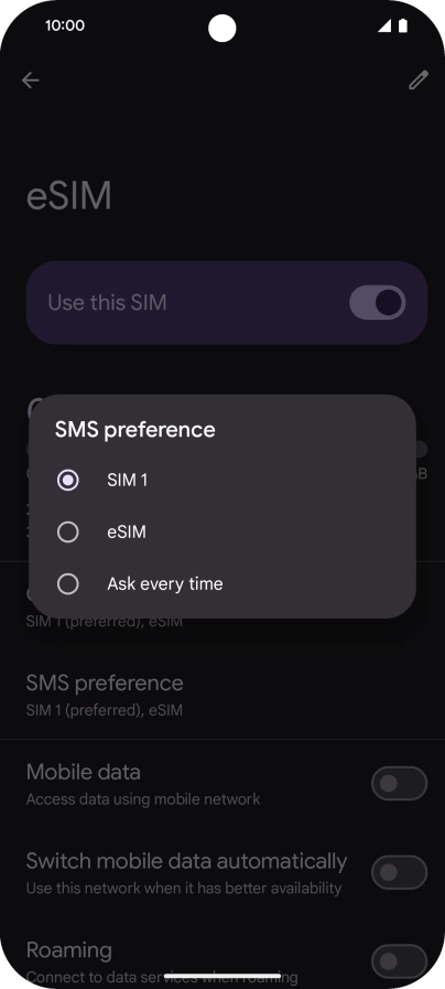 Press the required price plan.