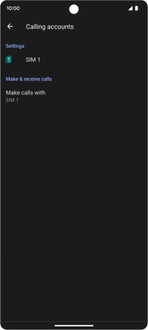 Press the name of the SIM.