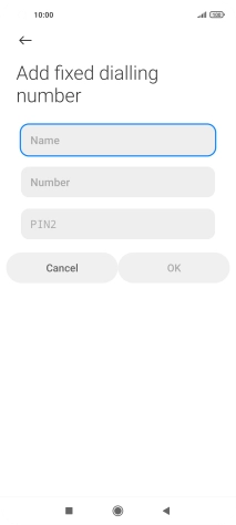 Press Name and key in the required name.