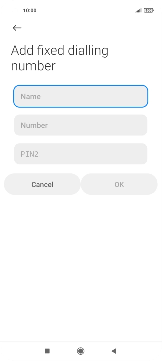 Press Name and key in the required name.