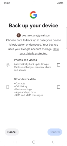 Press the fields next to the required data types to select them. Press the fields next to the required data types to select them.