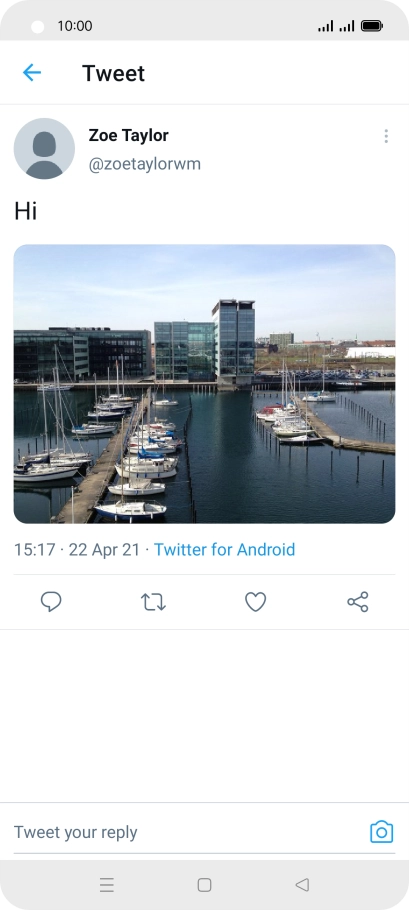 Press the text input field. Press the text input field.