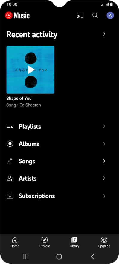 Press the required category and go to the required audio file.