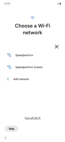 Press the required Wi-Fi network.