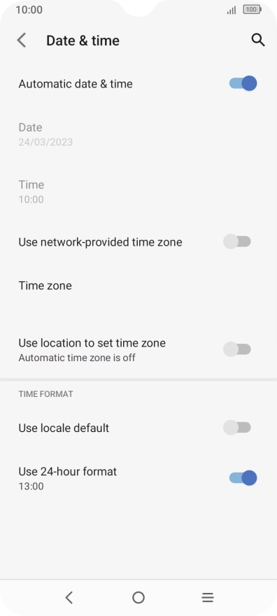 Press the indicator next to 