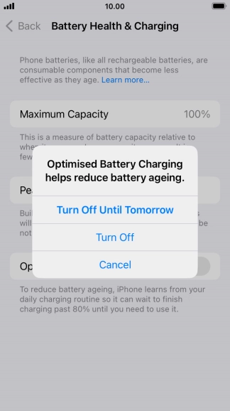 If you turn off the function, press the required setting.