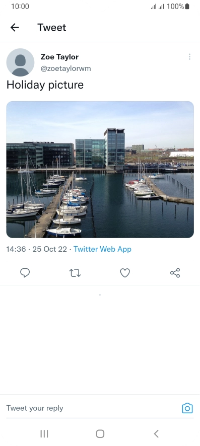 Press the text input field.