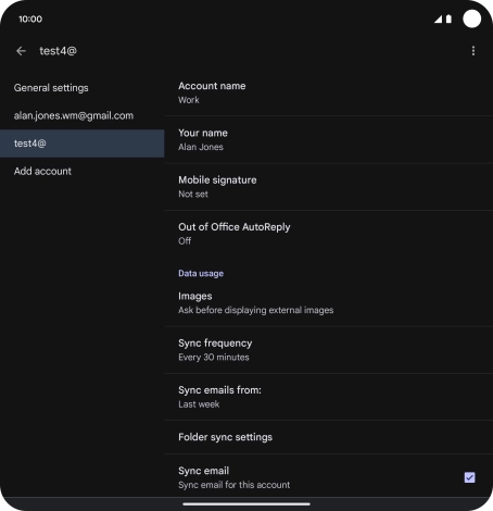 Press Account name and key in the required name.