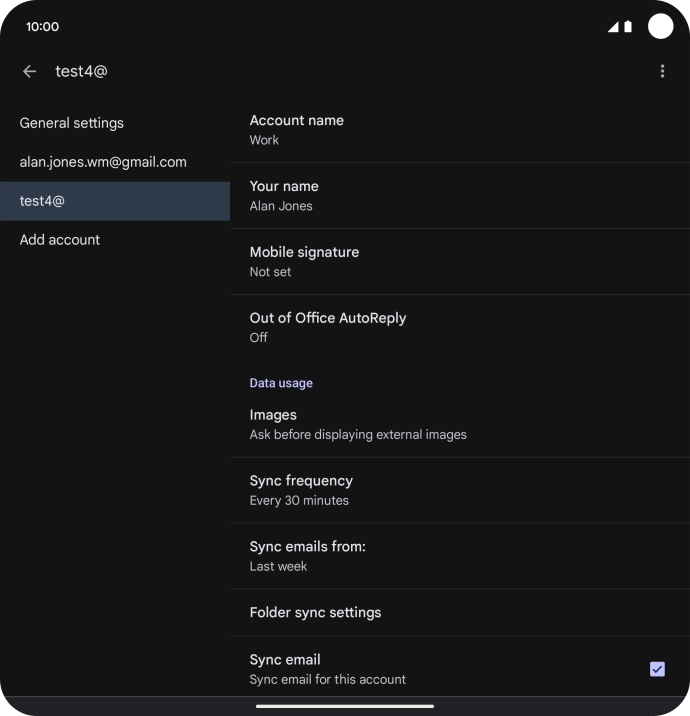 Press Account name and key in the required name.