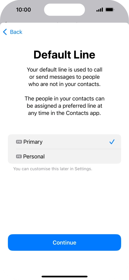 Press Continue. Press Continue.