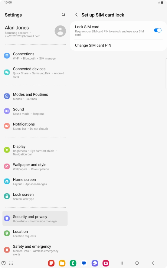 Press the indicator next to 