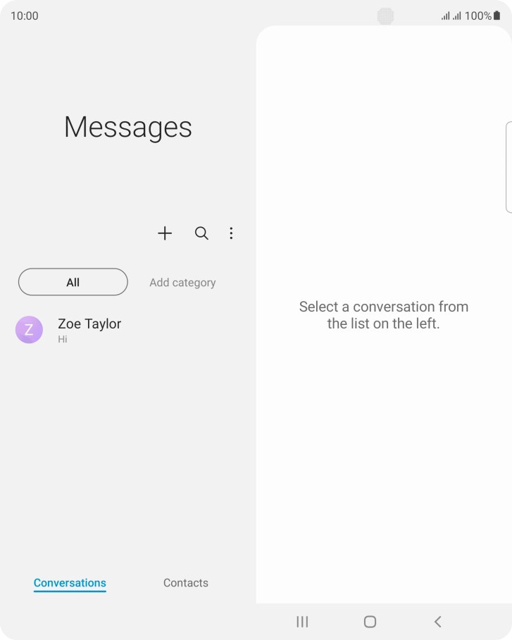 Press the menu icon.