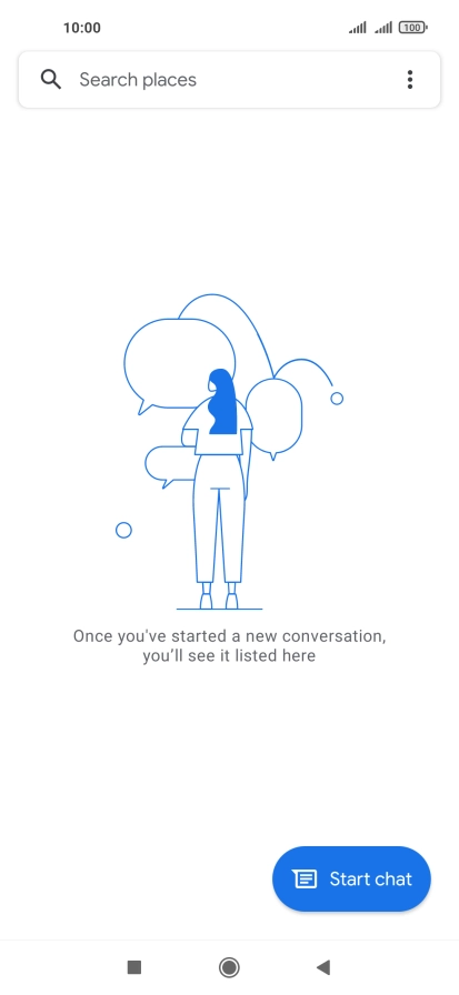 Press the menu icon.