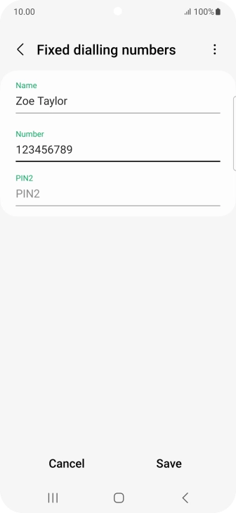 Press PIN2 and key in your PIN2. The default PIN2 is 1111.