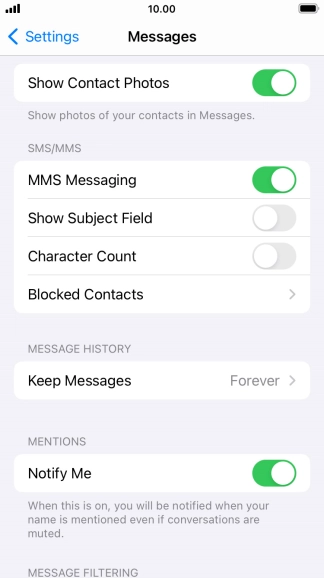 Press the Home key to return to the home screen.
