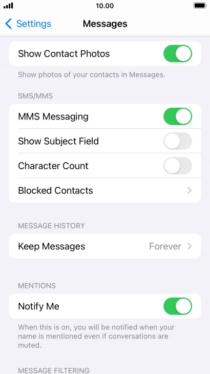 Press the Home key to return to the home screen.