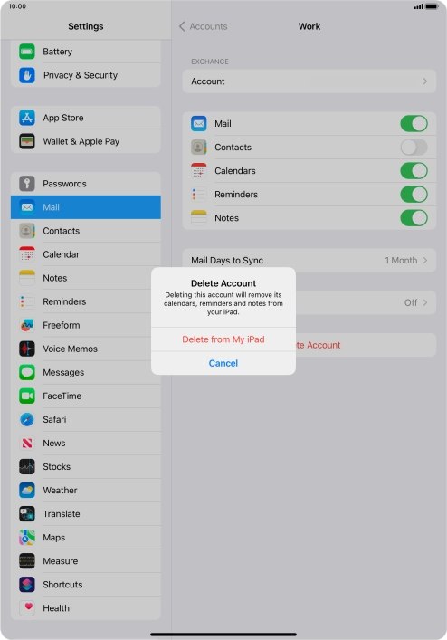 Press Delete from My iPad. Press Delete from My iPad.
