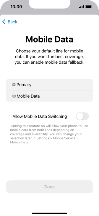 Press the required price plan.
