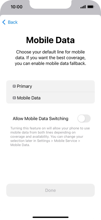 Press the required price plan.