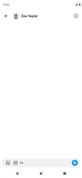 Write the required message and press the send icon.