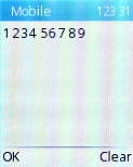 Key in the required phone number and press the Left selection key.
