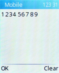 Key in the required phone number and press the Left selection key.
