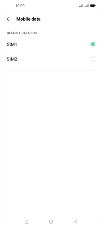 Press the required SIM. Press the required SIM.