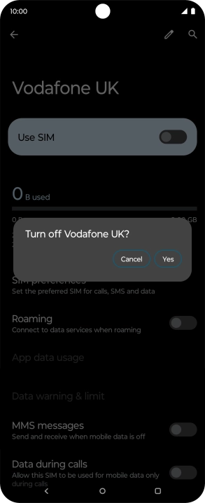 If you turn off use of the price plan, press Yes.