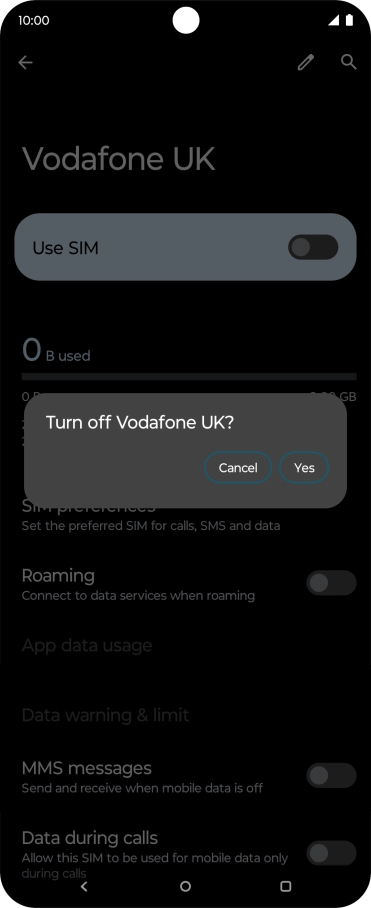 If you turn off use of the price plan, press Yes.