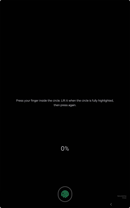 Follow the instructions on the screen to create the lock code using your fingerprint.