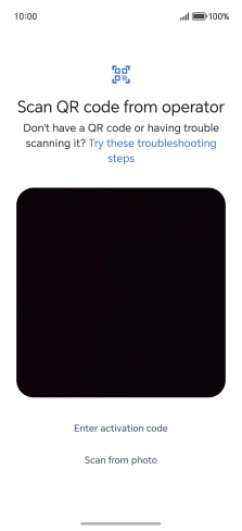 Place the QR code you've received inside the phone camera frame to scan the code.