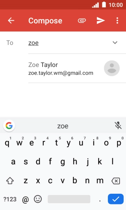 Press the required contact.