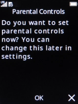 Select the required setting.