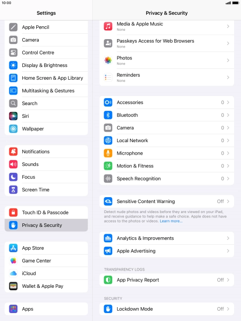 Press App Privacy Report.