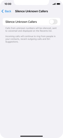 Press the indicator next to 